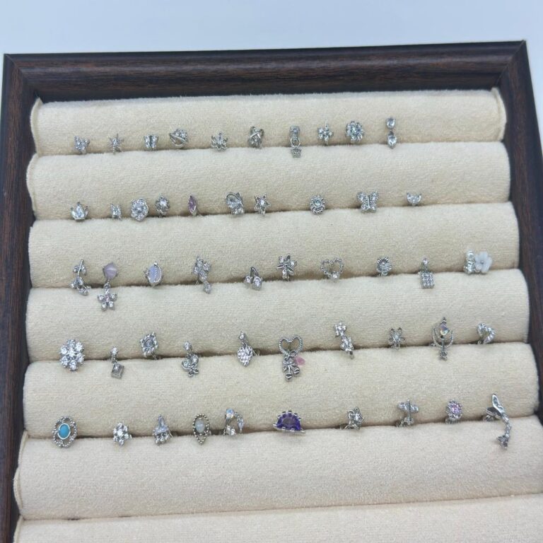 Fashion jewelry Brass Turquoise flower stud earrings