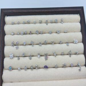 Fashion jewelry Brass Moonstone stud earrings