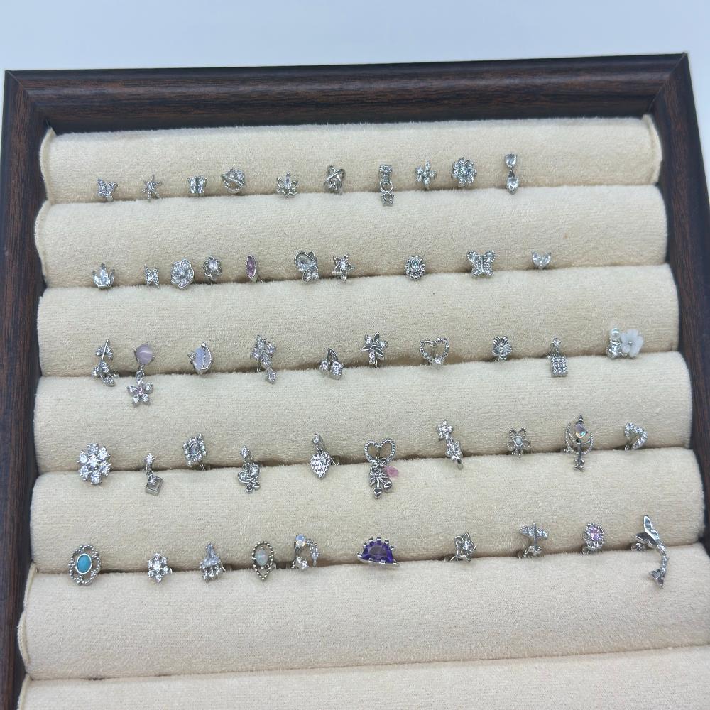 Fashion jewelry Brass zircon Five-pointed star women earrings