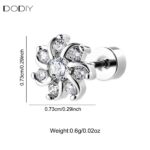 Fashion jewelry Brass Floral Zircon Stud Earrings