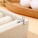 Fashion jewelry Brass Double-heart zirconia stud earrings