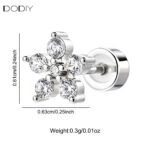 Fashion jewelry Brass zircon Five-pointed star women earrings