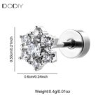 Fashion jewelry Brass Floral Zircon Stud Earrings