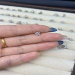 Fashion jewelry Brass zircon Five-pointed star women earrings