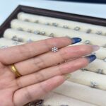 Fashion jewelry Brass Floral Zircon Stud Earrings