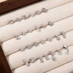 Fashion jewelry Brass zircon Five-pointed star women earrings