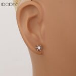 Fashion jewelry Brass Six-pointed star stud earrings