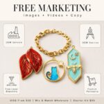 Charms DODY Nature Witchy Enamel Charms | 316L Stainless Steel 18K PVD Gold DIY Jewelry Pendants