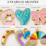 Charms DODY Heart Bow Rainbow Horseshoe Enamel Charms | 316L Stainless Steel 18K PVD Gold DIY Jewelry Charms