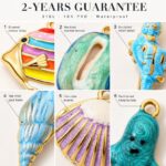 Charms DODY Cute Sea Creature Enamel Charms | 316L Stainless Steel 18K PVD Gold DIY Jewelry Charms