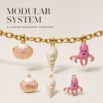 Charms DODY Cute Sea Creature Enamel Charms | 316L Stainless Steel 18K PVD Gold DIY Jewelry Charms