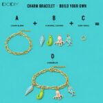 Starter Kits 18K PVD Gold 316L Stainless Steel Paperclip Chain DIY Ocean Enamel Charm Bracelet Anklet Necklace, Octopus Fish Conch Sea Charms Jewelry, Waterproof Tarnish Resistant