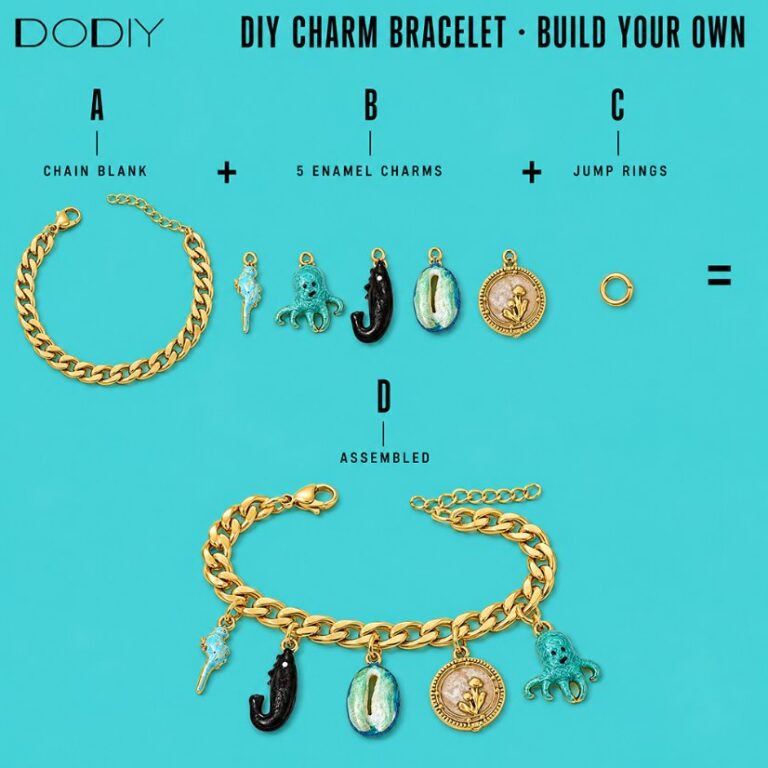 Starter Kits DIY Cuban Blank Chain | Waterproof 316L Stainless Steel Gold Base Chain for Charm Bracelet, Anklet & Necklace