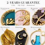 Charms DODY Nature Witchy Enamel Charms | 316L Stainless Steel 18K PVD Gold DIY Jewelry Pendants