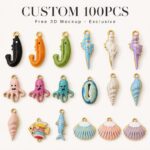 Charms DODY Cute Sea Creature Enamel Charms | 316L Stainless Steel 18K PVD Gold DIY Jewelry Charms