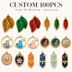 Charms DODY Nature Witchy Enamel Charms | 316L Stainless Steel 18K PVD Gold DIY Jewelry Pendants