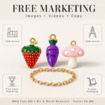 Charms DODY Fruit Vegetable Mushroom Enamel Charms | 316L Stainless Steel 18K PVD Gold DIY Jewelry Charms
