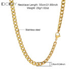 Starter Kits DIY Cuban Blank Chain | Waterproof 316L Stainless Steel Gold Base Chain for Charm Bracelet, Anklet & Necklace