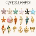 Charms DODY Ocean Enamel Charms | 316L Stainless Steel 18K PVD Gold DIY Jewelry Pendants