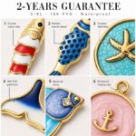 Charms DODY Nautical Ocean Enamel Charms | 316L Stainless Steel 18K PVD Gold DIY Jewelry Charms