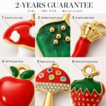 Charms DODY Fruit Vegetable Mushroom Enamel Charms | 316L Stainless Steel 18K PVD Gold DIY Jewelry Charms