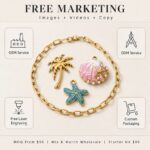 Charms DODY Ocean Enamel Charms | 316L Stainless Steel 18K PVD Gold DIY Jewelry Pendants